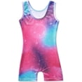 thumbnail image 2 of HOZIY Gymnastics Leotards for Girls with Shorts Toddlers Biketards Rainbow Unicorn Dinosaur Mermaid Leopard Flower Galaxy, 2 of 6