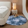 thumbnail image 2 of Navy Blue Ombre Round Area Rug 5Ft Washable Circle Rugs for Living Room Bedroom, Gradient Abstract Art Vintage Non-Slip Carpet Floor Mats Indoor Outdoor Carpet Runner Aesthetic Home Decor, 2 of 8