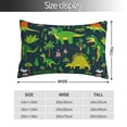 thumbnail image 2 of Naloa Dinosaurs and Flowers Pillow Covers, Throw Pillow Case Cushion Covers,Cushion for Bedroom,Couch,Home-16"x24", 2 of 6