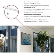 STAS Cliprail Pro Picture Hanging System Set White - Covers 9.84 ft of Wall Space - Heavy Duty Picture Rail & Art Hanging Gallery Kit Without Nails - for Home or Museum Includes 4 Hooks & Cords