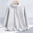 thumbnail image 2 of Boys Girls Half Zip Pullover Sweatshirt Athletic Sport Henley Shirt Lightweight Long Raglan Sleeve Top Running Gym Activewear, 2 of 5