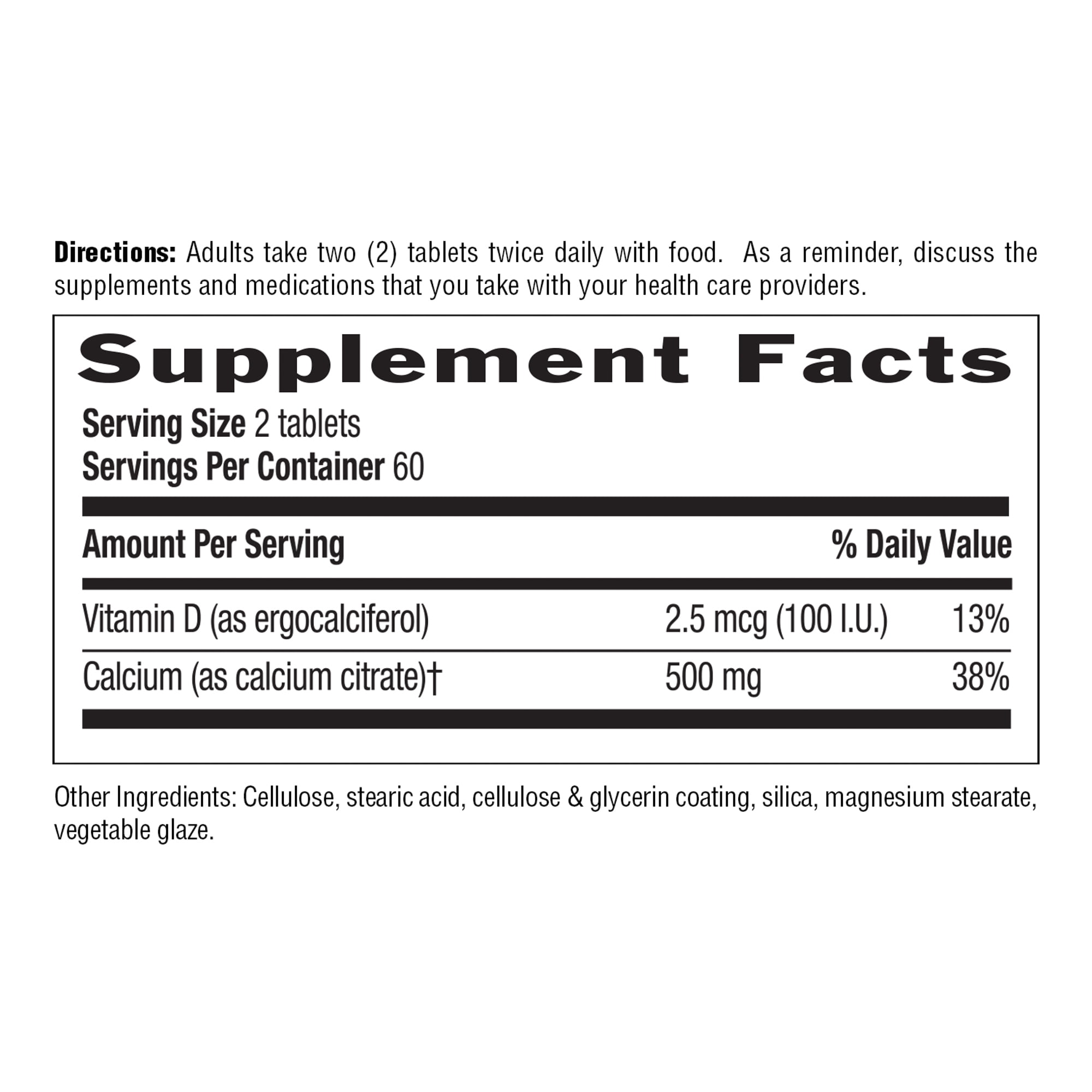 Country Life Calcium Citrate with Vitamin D, 120 Tablets