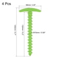 thumbnail image 2 of Uxcell 14.5cm/5.7 Inch T Shape Spiral Plastic Camping Tent Stakes Green 4 Pack, 2 of 4