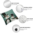 thumbnail image 4 of BANET  Throw Pillow Covers Christmas Theme Snowman Pattern Short Plush Pillowcase Home Decor Cushion Case for Couch Sofa Bed, Super Soft &amp; Comfortable 20x20in, 4 of 5