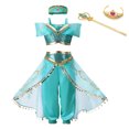 thumbnail image 3 of Girls Frozen Elsa Anna Dress Children Princess Carnival Dress Kids Aurora Rapunzel Belle Cinderella Disguise Cosplay Costume, 3 of 5