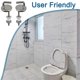 thumbnail image 4 of 2Pcs Quick Release Easy Install Toilet Seat Hinge Wear Repair Stainless Steel with Mounting Accessor, 4 of 5