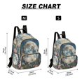 thumbnail image 3 of JIALIOU Mini Backpack Purse for Women Quilted Casual Daypack Small Travel Shoulder Bag, Wildflowers and Trees Surrounded Full Moon, 3 of 7