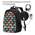 thumbnail image 2 of Easygdp Retro Video Game Mochila para Laptop de Viaje con Puerto USB, Mochila para Laptop con Puerto de Carga USB para Mujeres y Hombres, 2 of 7
