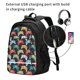 thumbnail image 2 of Easygdp Retro Video Game Mochila para Laptop de Viaje con Puerto USB, Mochila para Laptop con Puerto de Carga USB para Mujeres y Hombres, 2 of 7