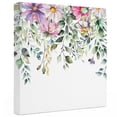thumbnail image 2 of Ships Next Day Canvas Wall Art 8"x8", Eucalyptus Flower Wood Framed Canvas Print Painting, Sage Green Botanical Boho Leaf Pink Ready to Hang Small Picture Wall Decor for Home Bathroom Nursery Kitchen, 2 of 9