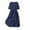 Navy, variant on Ecqkame Women's Summer Midi Dress 2025 Casual Half Sleeve V Neck Buttons Ruffle A Line Flowy Dress with Pockets Green L