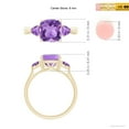 thumbnail image 5 of ANGARA Natural 2.2 Ct. Amethyst Fashion Ring in 14K Yellow Gold for Women (Ring Size: 10.5), 5 of 10