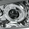 thumbnail image 6 of Spec-D Tuning Chrome Halo LED Projector Headlights + Chrome Bumper Lights Compatible with 2003-2006 Chevy Silverado, Left + Right Pair Headlamps Assembly, 6 of 7