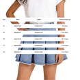 thumbnail image 2 of GiLiling Girls Denim Pleated Skirts Elastic Waist Mini Skirt with Frayed Hem Casual Flared Skirt Summer Daily Wear (Black, 8-9 Years), 2 of 8