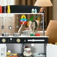 thumbnail image 3 of AILEEKISS Wood Kids Play Kitchen, Pretend Kitchen Playset for Children Age 3 Years up, Black, 3 of 10