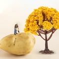 thumbnail image 3 of OUNONA 10Pcs Miniature Trees for Diorama Orange Sponge Decorative for Hobbyists, 3 of 8