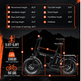 thumbnail image 5 of Cbvelo Folding Electric Bike for Adults, 1000W 48V 20.8AH Battery, 20 inch Fat Tires Ebike, 30+MPH 80 Miles Electric Bike for Commuter UL2849, 5 of 9