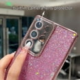 thumbnail image 3 of for Samsung Galaxy S25 Ultra Glitter Case, Shockproof Cute Bling Sparkle Cover Sequin Diamond Shiny Camera Protector Girls Women Soft Electroplated Protective Phone Case for S25 Ultra, Purple, 3 of 8