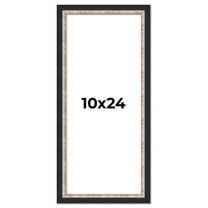 10x24 Frame Silver Real Wood Picture Frame Width 1.25 Inches | Interior Frame Depth 0.75 Inches |