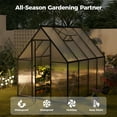 thumbnail image 2 of 6x8ft Greenhouse for Outdoors, Enhanced Aluminum Frame Greenhouse with Roof Vent, Large Walk-in Green House for Garden Backyard, 2 of 6
