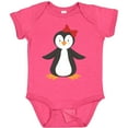 thumbnail image 3 of Inktastic Cute Penguin, Girl Penguin With Red Ribbon Boys or Girls Baby Bodysuit, 3 of 5