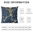 thumbnail image 5 of PHYHOO  Christmas Pillow Covers  Blue Skeleton Dance Winter Throw Pillows Pillowcase Home Decor Living Room House Decorative Cushion Case for Sofa Couch, 5 of 5