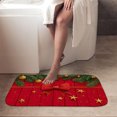 thumbnail image 4 of 1pc Christmas Background Absorbent Non-Slip Bathroom Thickened Flannel Rug Decor,Soft,Quick Drying,Suitable For Indoor/outdoor Use,Bathrooms,Bedrooms,Kitchens,Terrace,Laundry Rooms,16"x24", 4 of 9