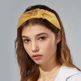 thumbnail image 2 of Unique Bargains Silk Knotted Headband Hairband for Women 1.2 Inch Wide Yellow, 2 of 7