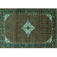 thumbnail image 1 of Ahgly Company Indoor Rectangle Persian Turquoise Blue Traditional Area Rugs, 2' x 3', 1 of 4