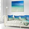 thumbnail image 2 of Designart Turquoise Ocean Under Blue Sky - Modern Seascape Throw Pillow - 16x16, 2 of 4