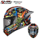 thumbnail image 2 of Casco de motocicleta MOTORAX Casco Moto Certificación ECE Casco de carreras de motocross Estilo grafiti con cola Casco todoterreno Casque, 2 of 5