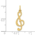 thumbnail image 3 of FB Jewels 14K Yellow Gold Polished Treble Clef Charm, 3 of 3
