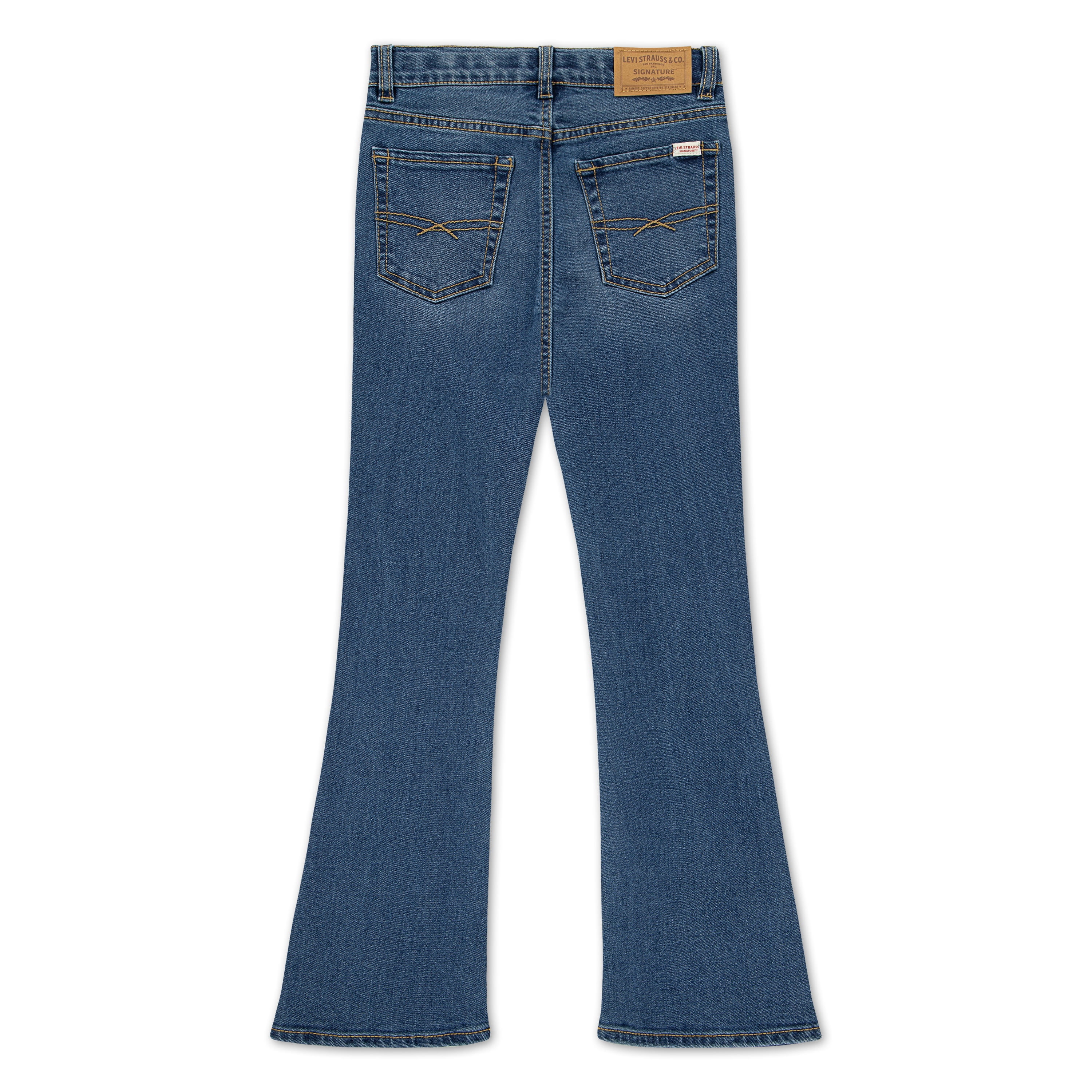 Levis Strauss Signature Girls Embroidered Butterfly Flare Jeans, Sizes 5-18