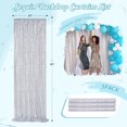 thumbnail image 3 of Cortina Backdrop Queen Dream con lentejuelas plateadas, paquete de 3 unidades, 61 x 244 cm, 3 of 6