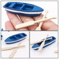 thumbnail image 3 of SHISUYAN 2 Sets Mini Boat and Paddles Decor Creative Micro Landscape Boat Ornaments, 3 of 9
