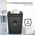 thumbnail image 3 of 10-Sheet Cross Cut Paper Shredder, 5.5 Gal Home Office Heavy Duty Shredder for Credit Card, Staple, Clip with Transparent Window, 3 of 8