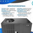 thumbnail image 3 of ACiQ 4 Ton 13.4 SEER2 Packaged Heat Pump Unit with 20kW Back-up Heat Kit & Install Kit - R32 Horizontal | 48000 BTU AC/Heating System, 3 of 9