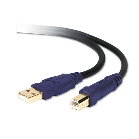 UPC 722868280201 product image for Belkin Gold Series High-Speed USB 2.0 Cable, 10 ft., Black/Blue | upcitemdb.com