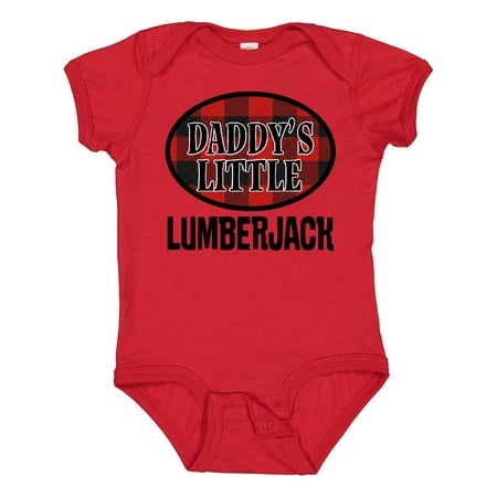 

Inktastic Daddy Little Lumberjack Plaid Gift Baby Boy Bodysuit