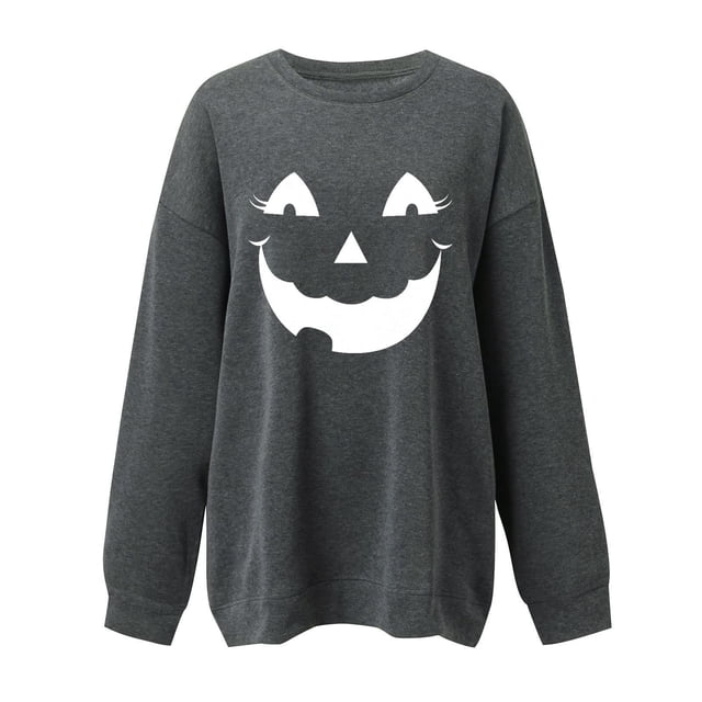 Sudadera para mujer Sudaderas de cuello redondo Festival Moda Otoño Impreso Blusa de manga larga suelta Casual Pullover Tops Sudadera Odeerbi ODB-5