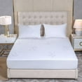 thumbnail image 2 of Bibb Home 2211FL Full Size Lavender Infused Scented Hypoallergenic Mattress Pad, White, 2 of 4