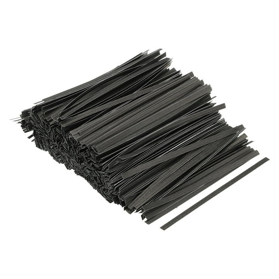 Uxcell Twist Ties 4" Paper Closure Tie for Party Bags Crafts Black 500 Pack