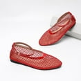 thumbnail image 3 of Women's Comfort Flats - Breathable Netting Dress Shoes with Adjustable Strap, Office & Casual Wear, 3 of 12
