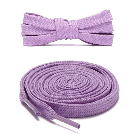 1pair Double Layers Flat Boot Shoelaces Strings Purple for Sneakers Tennis Shoes