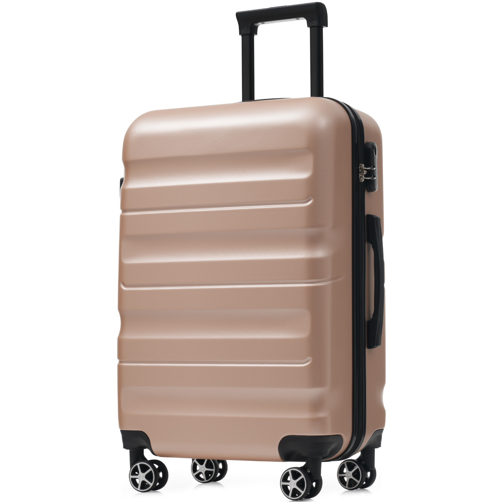 Euroco 13 Piece Luggage Sets ,Lightweight & Durable Suitcases with Spinner Wheels,ABS Hardshell Carry-On & Check-In Sizes for Family Travel,Champagne