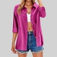 thumbnail image 2 of CAIXIA Women's Casual Long Sleeve Cardigan Shirt for Everyday Wear Versatile Spring Summer Fall Blouse Ideal with Jeans and Relaxed Pants Business Tops For Women,RD2, 2 of 5