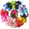 thumbnail image 1 of 20 pasadores de cocodrilo de colores variados, pinzas para el pelo con lazo para niñas, 1 of 5