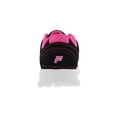 thumbnail image 3 of Fila Sped Runner Running Kids Shoes Size 10.5, Color: Black/Pink, 3 of 5