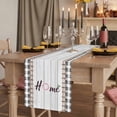 thumbnail image 2 of Table Runners 72 Inches Long Dress Scarves, Spring Flowers Farmhouse Kitchen/Dining Table Runner, Coffee Tablerunners, Farmhouse Watercolor Black Plaid Wood Grain 14x72 Inch, 2 of 9