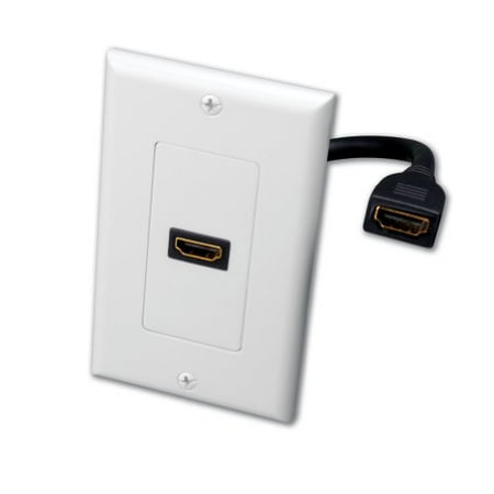 Video Combo Faceplate - Vanco 120931x Faceplate 1-gang - Hdmi Digital Audio/video - White